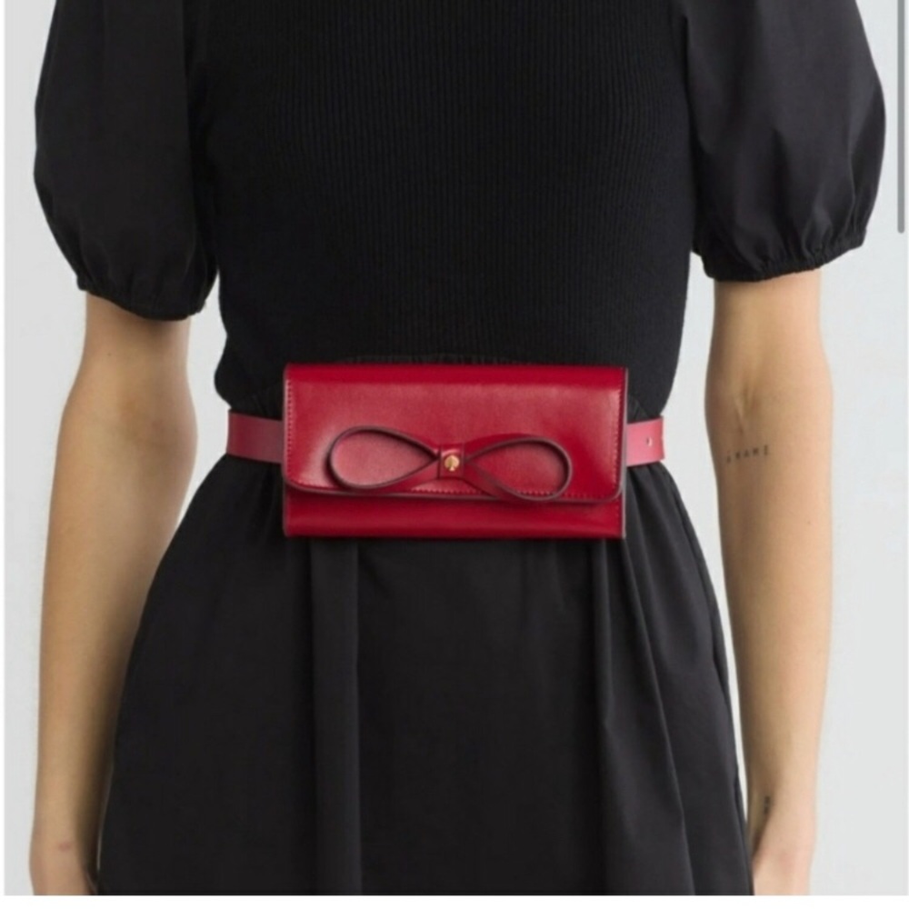 NWOT Kate Spade Red leather belt bag